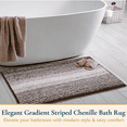 thumbnail image 3 of ComfiTime Bathroom Rug Set, 20" x 32", 1500GSM Slip-Resistant Chenille Bath Mat for Tub, Bathroom Floor, Machine Washable, Ultra Absorbent, Small or Long, Black, Gray, Blue, Green & Brown, 3 of 11