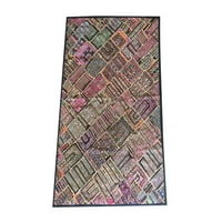 Mogul Indian Vintage Tapestry Embroidered Patchwork Kutch Banjara Mirror Work Ethnic Home D?cor Wall Hanging