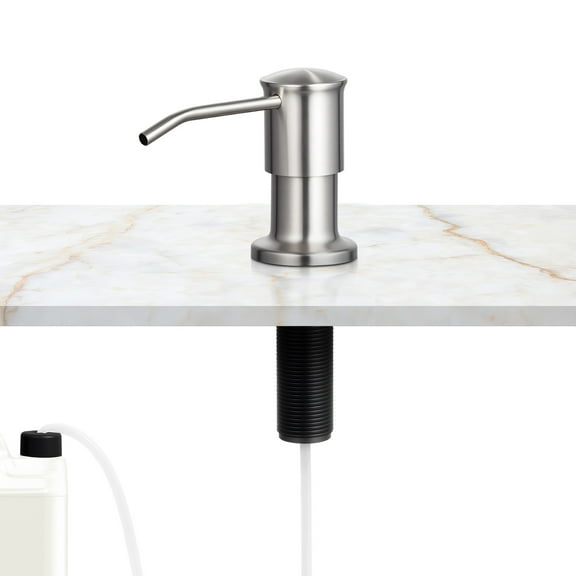 VEVOR Soap Dispenser for Kitchen Sink, Stainless Steel Built in Sink Soap Dispenser with 47" Extension Tube Kit, Countertop Dish Soap-Dispenser with 360° Rotation Pump Head, for Kitchen Bathroom