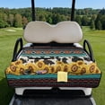 thumbnail image 2 of Whosucclay Cow Print Sunflower Folding Golf Cart Seat Covers, All-Weather Protection Golf Cart Seat Cushion Cover for EZGO Yamaha Club Car 4 Storage Pockets, 2 of 9