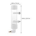 thumbnail image 3 of Parrot Drinking Fountain Bird Water Dispenser Automatic Waterer Pet Hanging Baby Chick Feeder Birds Container, 3 of 6