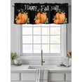 thumbnail image 2 of Orange Pumpkin Valances for Windows Black Happy Fall Yall Kitchen Valance Curtain Rod Pocket Small Curtains for Cafe Bathroom Laundry Basement 42" x 12", 2 of 8