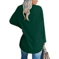 thumbnail image 4 of BVOFAR Women's Oversized Casual Shirts 2025 Round Neck Long Sleeve Baggy Tees Solid Color Cozy Tunic Tops, 4 of 6