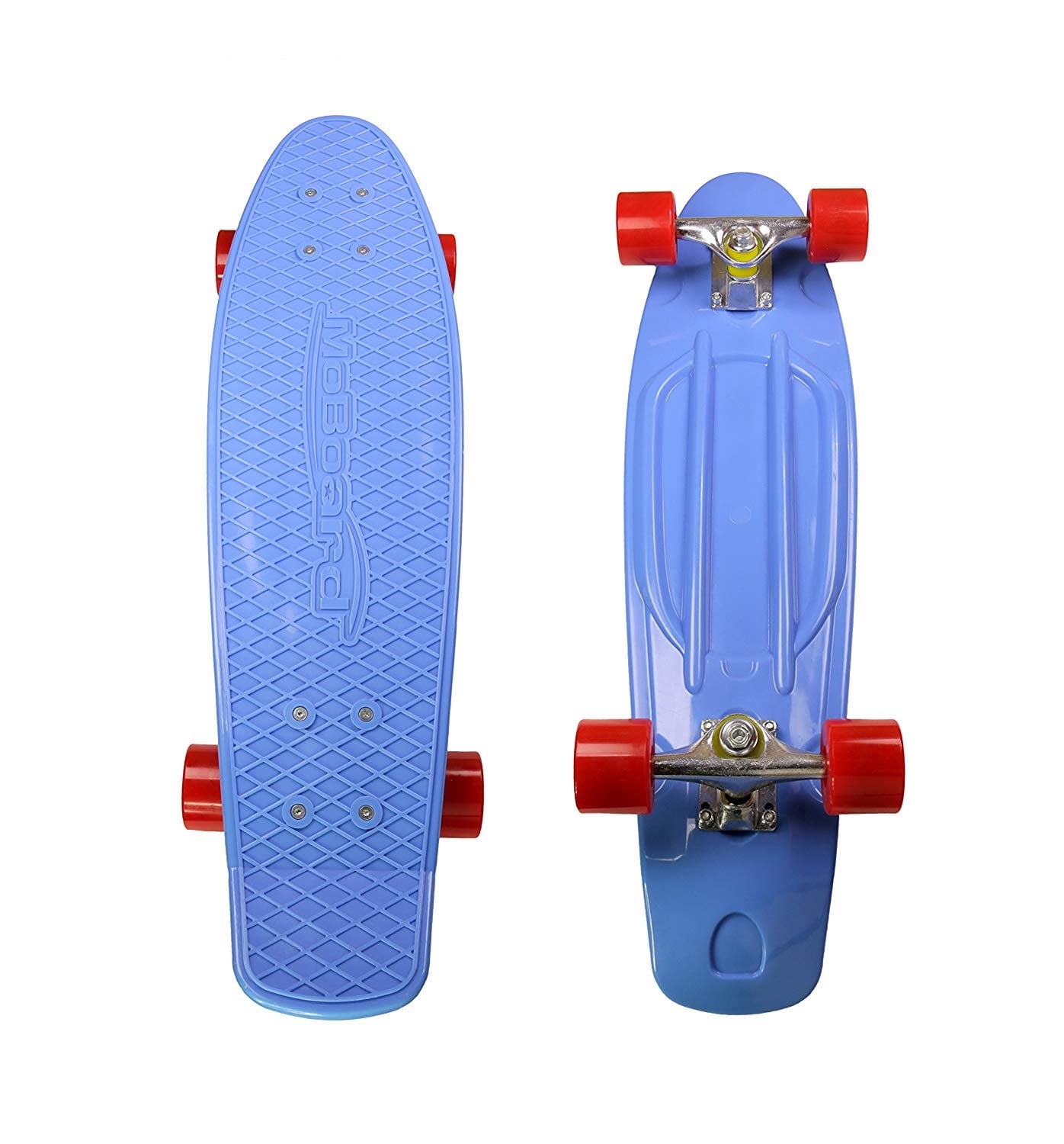 MoBoard 27" Inch Graphic Complete Skateboard (Blue Red)