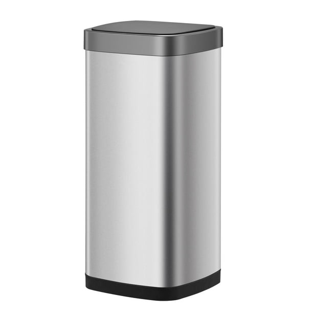 Better Homes & Gardens 21.1 gal Square Motion Sensor Kitchen Trash Can, Stainless Steel