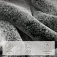 thumbnail image 5 of Bare Home Faux Fur Blanket - 47" x 60" - Ultra Soft Fleece - Throw, Variegated Gray, 5 of 8