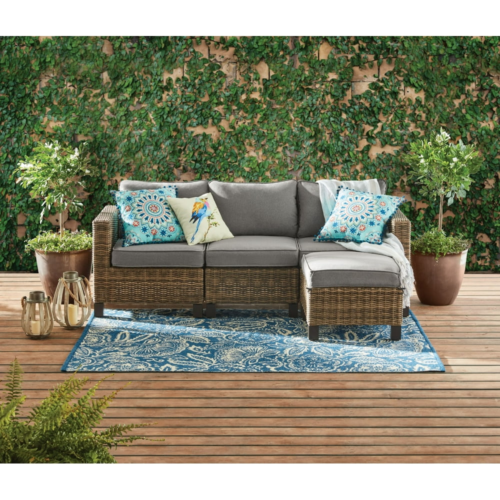 Better Homes & Gardens Brookbury 4Piece Wicker Sectional Sofa Set