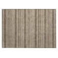 thumbnail image 2 of 2' X 3' Taupe Striped Washable Non Skid Indoor Outdoor Area Rug, 2 of 3