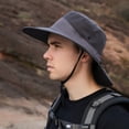 thumbnail image 7 of Bucket Hats Fisherman Hat for Outdoor Activities with Sun Breathable Men Women Summer Sunshade Hat for Hiking Camping and Fishing White, 7 of 7