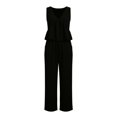 thumbnail image 6 of GILIGEGE Women's 2 Piece Outfit,Vintage Distressed Tie-Dye V-Neck Camisole And Pants Set,Ruffle Peplum Vest Wide Leg Pant Suits,Summer Matching Loungewear,Dressy Casual Vacation Outfits Black 2XL, 6 of 7