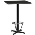 thumbnail image 1 of Flash Furniture Table de Bar Carrée en Stratifié de 24 Po en Noir, 1 of 4