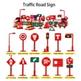 thumbnail image 1 of HUASHENG 28 Pcs Car Toy Accessories Traffic Road Signs Kids Children Play Learn Toy Game, 1 of 2