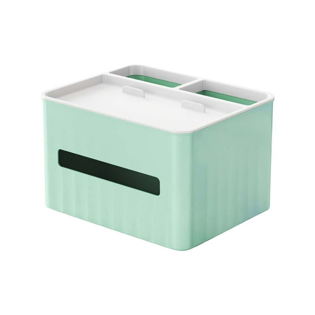 Wzzjkit Tissue Box Cover, Bathroom Desktop Pull Out Box Multi Functional Tissue Box Toilet Paper Organizer, Tissues Boxes for Tabletop, Bathroom, Car, Office