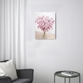 thumbnail image 3 of Chic Pink Flowers Canvas Wall Art Abstract Bouquet in Vase, 12X16inch Artwork Prints. Perfect for Teen Girl's Bedroom, Pink Floral Picture Poster for Bathroom Decor, 3 of 7