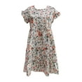 thumbnail image 4 of Ketyyh-chn99 Robes Maxi pour Femmes Femme Robe Élégante de Soirée Robe d'Été Manche à Volants Ample Fluide Plissée Robe Mini A,S, 4 of 5
