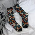 thumbnail image 5 of KLL Retro Tape Print Cool Socks Men's Women's Crew Socks Funny Crazy Novelty Stockings, 5 of 6