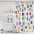 thumbnail image 2 of Boho Polka Dots Shower Curtain Set - Small 36" x 72" Washable Bathtub Curtain with 12 Hooks, Ombre Purple Blue Pink Green Watercolor Waterproof Fabric Stall Shower Curtains for Bathroom Décor, 2 of 6