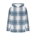 thumbnail image 6 of cocolona Womens Plaid Hoodies Casual Long Sleeve Zipper Vintage Sweatshirts Hooded Drawstring Fall Trendy Outfits, 6 of 7