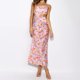 thumbnail image 4 of Vestido Estampado Floral Vestido largo de vacaciones sin espalda informal con tirantes finos y espalda entrecruzada para mujer Ygjytge Decoración Rosa Xl 2 para Mujer, 4 of 5