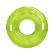 Play Day Inflatable Diamond Swim Tube Pool Float, Green, for Kids and Adults, Unisex