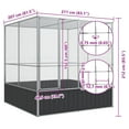 thumbnail image 4 of vidaXL Aviary Silver 211x207x212 cm Steel, 4 of 5