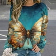 thumbnail image 2 of Watercolor Butterfly Mom Sweatshirt For Women Long Sleeve Pullover, 2 of 7