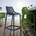 thumbnail image 5 of Pemberly Row Modern Resin Polypropylene Patio Bar Stool in Dark Gray, 5 of 7