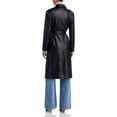 thumbnail image 2 of EmRata x AG Womens Valentina Vegan Leather Belted Trench Coat, 2 of 2
