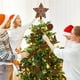 thumbnail image 5 of Juego de 24 bolas navideñas flocadas con formas irregulares y estrella para la punta del árbol. Adornos navideños para exteriores. Decoración navideña., 5 of 6