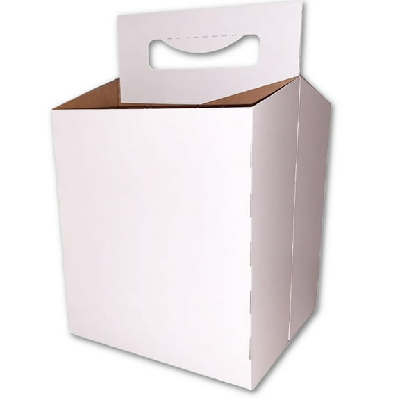 ICE N COLD 4pk Cardboard Carrier (White, 50ct) | Holds 4pk 12oz Bottles