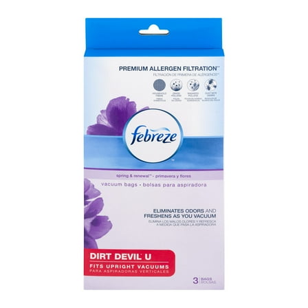 Febreze Vacuum Bag Replacement Dirt Devil U, 3 ct, 29D63