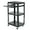 Black, variant on DWVO 3-Shelf Large AV Cart with Cabinet, 41" Metal Presentation Cart with Keyboard Tray, Adjustable Height Rolling Media Cart with 360° Swivel Wheels and 16.4ft Extra-Long Cord, 2 Locking Brakes