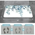 thumbnail image 4 of Eucalyptus Leaves Bath Mat Rug Super Absorbent Quick Dry Thin Bathroom Rugs Fit Under Door Non Slip Rubber Backed Bathroom Floor Mat for in Front of Bathtub Sink Shower (17"x24", Blue), 4 of 6