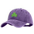thumbnail image 4 of St. Patrick's Day Green Baseball Cap with Embroidered Shamrock, Adjustable Breathable Cotton Hat for Men and Women, Funny Festive Party Accessory for Holiday Celebrations and Gift Ideas Purple, 4 of 5