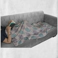 thumbnail image 6 of Floral Soft Flannel Fleece Blanket, Ornamental Illustration of Multi Petal Chrysanthemum Flowers Pattern, Cozy Plush for Indoor and Outdoor Use, 60" x 80", Blue Grey Grey Pink Rose, by Ambesonne, 6 of 6