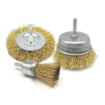 thumbnail image 1 of 3 Pcs Brosse à Fil Brosse à Roue pour Outil Rotatif Polissage Cirage Broyage Rouille et Peinture, 1 of 7