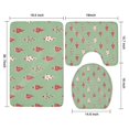 thumbnail image 3 of Green Christmas Tree Pattern Bathroom Rugs Sets 3 Piece,Toilet Cover Set,Absorbent Non Slip Bathroom Mats Sets with U-Shaped Contour Rug Toilet Rug Set, 3 of 5