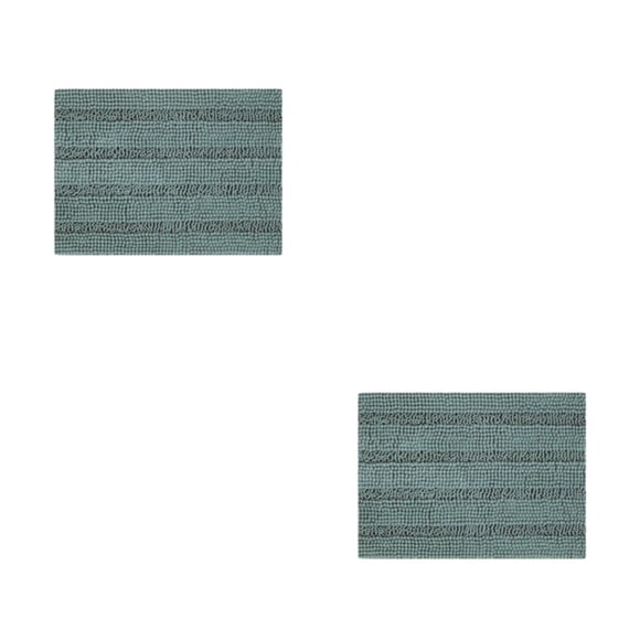 Alfombra de Baño Injueey Antideslizante Absorbente agua verde 43*61 2piezas