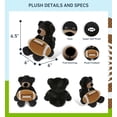 thumbnail image 3 of DolliBu Long Leg Black Bear Stuffed Animal with Football Plush – Soft Huggable Bear, Adorable Playtime Plush Toy, Cute Wild Life Gift Plush Doll Animal Toy for Kids and Adults – 10.5 Inches, 3 of 6