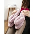 thumbnail image 4 of FANNYC Women's Fuzzy Fluffy Slippers Plush Flip Flop Cozy Open Toe House Shoes Spa Thong Sandals Slippers Indoor Outdoor Anti-Slip Silent Shoes, 4 of 6