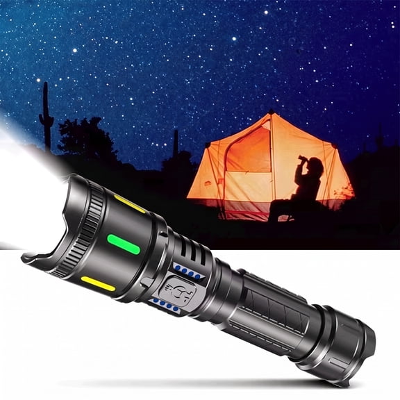 DAYBETTER High Lumen Flashlight Rechargeable, Super Bright LED Spotlight with Adjustable Modes & Focus, Zoomable, Waterproof, Essential Gear for Hiking Camping Backpacking