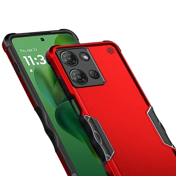 For Motorola Moto G Power 5G 2025 Slim Tough Shockproof Hybrid Heavy Duty 2in1 Dual Layer TPU Bumper Rugged Rubber Defend Armor Cover, XPM Phone Case [Red]
