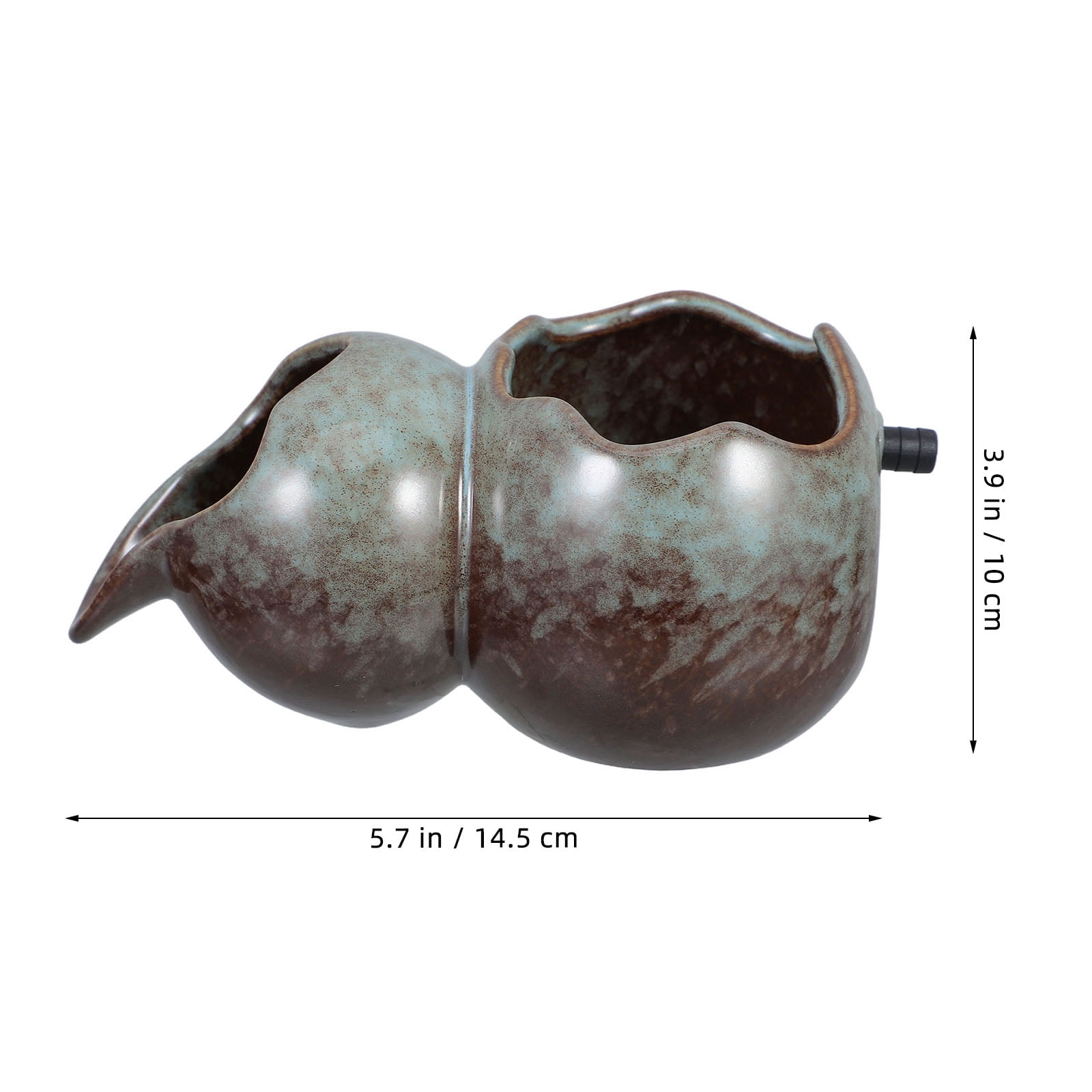 FONDOTIN Elegant Ceramic Spitter Fountain for Indoor Desks and Outdoor Garden Water Features, Decorative Tabletop Waterfall