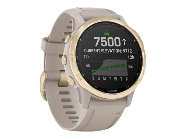Garmin, fenix 6S Pro Solar, Watch, Watch Color: Light Gold, Wristband:  Sandstone - Silicone, 010-02409-10 | Walmart Canada