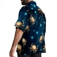 thumbnail image 3 of Cancer Constellation Men's Short Sleeve Poplin Shirt - Casual Printed Button Down Short Summer Beach Shirts Unisex940, 3 of 6