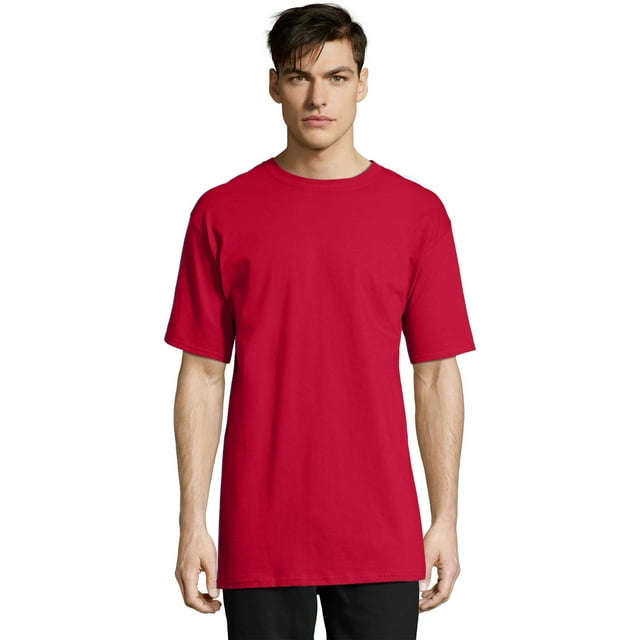 Hanes T-Shirt à Col Ras du Cou à Manches Courtes Beefy-T pour Hommes Grands LT-4XLT, Lot de 2, 3XT, Profond