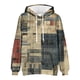 thumbnail image 5 of Dolkfu Sudadera con capucha para hombres, sudadera retro con estampado, prendas holgadas de invierno para hombres. XXL, 5 of 5