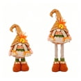 thumbnail image 2 of Set of 4 Thanksgiving Fabric Gnome and Scarecrow Dolls with Sunflower Hats and Weighted Standing Base, Festive Tabletop Decoration for Mantel, Shelf, and Holiday Party., 2 of 6