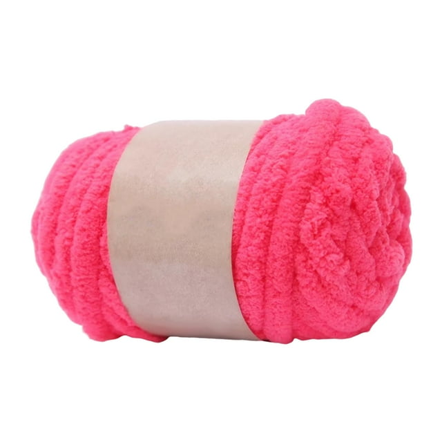 Rongfmy Chunky Wool Yarn Hand Knitting Soft Giant Wool Yarn Threads Bulky Yarn for Throw rose red