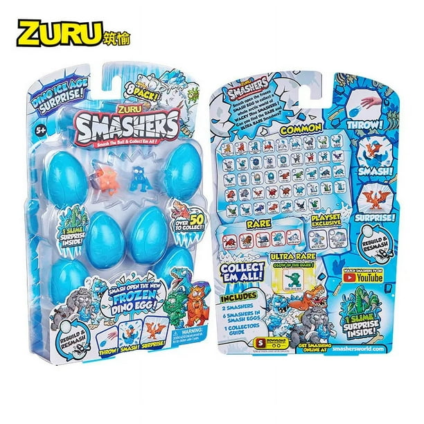 Zuru-figuras de dinosaurios originales para niños, juguetes coleccionables, huevo de huevo congelado, aplastar la bola, sorpresa
